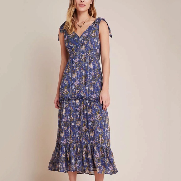 Anthropologie Lyndsey Shimmer Maxi Dress - Picture 1 of 7